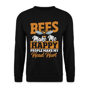 Apiculture Apiculture Ruche Conservation de la nature Miel - Sweat-shirt Unisexe - noir - Devant - Alina (178cm) & Michal (187cm)
