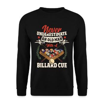 Billard Spieler Billardkugel Acht Billardclub Bill - Unisex Pullover - Schwarz - Vorne - Alina (178cm) & Michal (187cm)