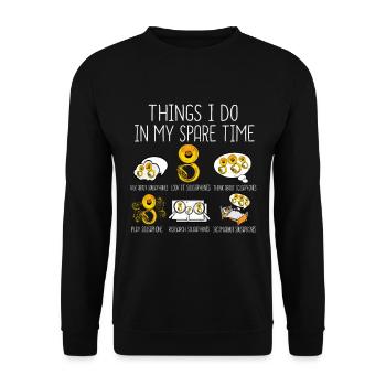 Sousaphon Geschenk Männer Orchester Big Band Tuba - Unisex Pullover - Schwarz - Vorne - Alina (178cm) & Michal (187cm)