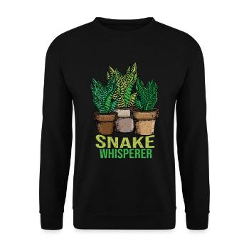 Bow Hemp Gift Women Sansiviera Plant - Sweat-shirt Unisexe - noir - Devant - Alina (178cm) & Michal (187cm)