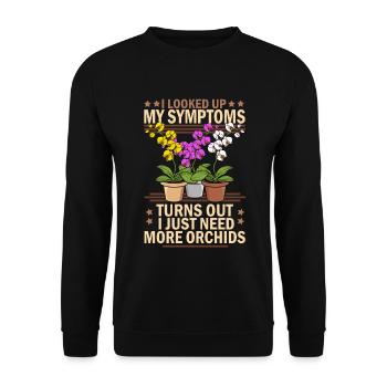 Orchidee Geschenk Frauen Blumen Gärtner Floristin - Unisex Pullover - Schwarz - Vorne - Alina (178cm) & Michal (187cm)