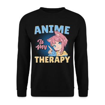 Anime Manga Comic Art Kanji Kawaii Japanese Japan - Unisex Pullover - Schwarz - Vorne - Alina (178cm) & Michal (187cm)
