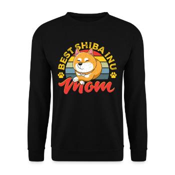 Best Shiba Inu Mom Akita Dog - Unisex Pullover - Schwarz - Vorne - Alina (178cm) & Michal (187cm)