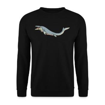 Mosasaurus I Marine Repiel Cretaceous Fossils - Unisex Sweatshirt - black - Front - Alina (178cm) & Michal (187cm)