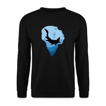 Mosasaurus I Marine Repiel Cretaceous Fossils - Unisex Sweatshirt - black - Front - Alina (178cm) & Michal (187cm)