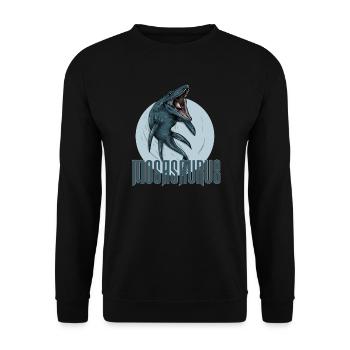 Mosasaurus I Marine Repiel Cretaceous Fossils - Unisex Sweatshirt - black - Front - Alina (178cm) & Michal (187cm)