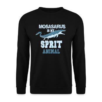 Mosasaurus I Marine Repiel Cretaceous Fossils - Unisex Sweatshirt - black - Front - Alina (178cm) & Michal (187cm)