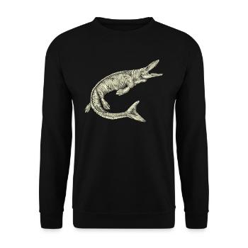 Mosasaurus I Marine Repiel Cretaceous Fossils - Unisex Sweatshirt - black - Front - Alina (178cm) & Michal (187cm)