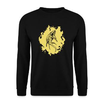 Mosasaurus I Marine Repiel Cretaceous Fossils - Unisex Sweatshirt - black - Front - Alina (178cm) & Michal (187cm)