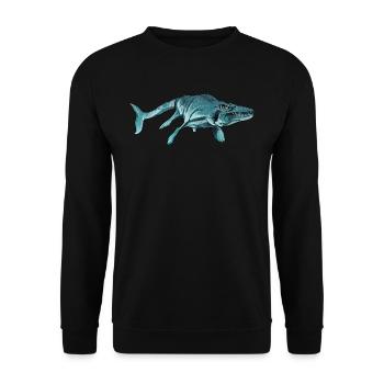 Mosasaurus I Marine Repiel Cretaceous Fossils - Unisex Sweatshirt - black - Front - Alina (178cm) & Michal (187cm)