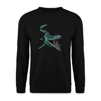 Mosasaurus I Marine Repiel Cretaceous Fossils - Unisex Sweatshirt - black - Front - Alina (178cm) & Michal (187cm)
