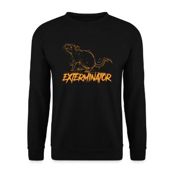 Kammerjäger I Vermin Motif for - Unisex Sweatshirt - black - Front - Alina (178cm) & Michal (187cm)
