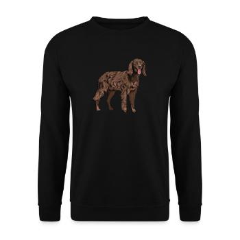 Jäger Jagd Drückjagd Deutsch Langhaar Geschenk - Unisex Pullover - Schwarz - Vorne - Alina (178cm) & Michal (187cm)