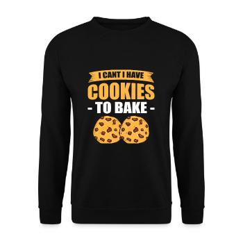 Cuisson de gâteaux Boulangerie Pain Cuisson du beurre Boulanger - Sweat-shirt Unisexe - noir - Devant - Alina (178cm) & Michal (187cm)