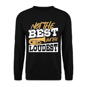 Not the Best, but the Loudest Tuba Music - Unisex Pullover - Schwarz - Vorne - Alina (178cm) & Michal (187cm)