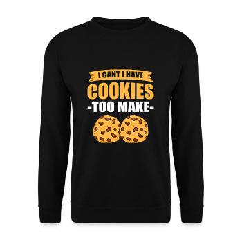 Cuisson de gâteaux Boulangerie Pâtisserie Cuisine Cuisine - Sweat-shirt Unisexe - noir - Devant - Alina (178cm) & Michal (187cm)