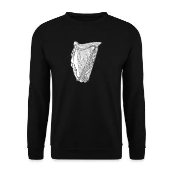 Harfe I Saiteninstrument Musik Motiv für Harfen - Unisex Pullover - Schwarz - Vorne - Alina (178cm) & Michal (187cm)