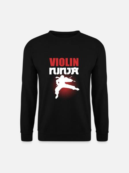 Violin Ninja Violinist - Unisex Sweatshirt - black