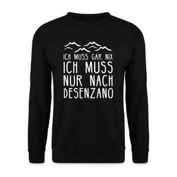 Desenzano am Gardasee I Motiv für Italien Urlaub - Unisex Pullover - Schwarz - Vorne - Alina (178cm) & Michal (187cm)