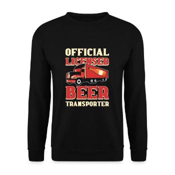 Fournisseur de bière Chauffeur de bière Bierkönig Beer Dispatcher - Sweat-shirt Unisexe - noir - Devant - Alina (178cm) & Michal (187cm)