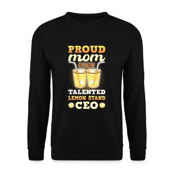 Fière maman d’un PDG de stand de limonade très talentueux - Sweat-shirt Unisexe - noir - Devant - Alina (178cm) & Michal (187cm)