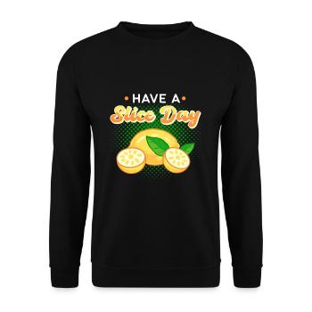 Have A Slice Day Lemonde Stand Lemon Juice Boss - Unisex Sweatshirt - black - Front - Alina (178cm) & Michal (187cm)