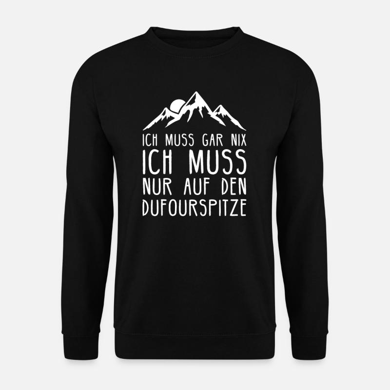 Dufourspitze I Berg in der Schweiz für Wanderer - Unisex Pullover - Schwarz