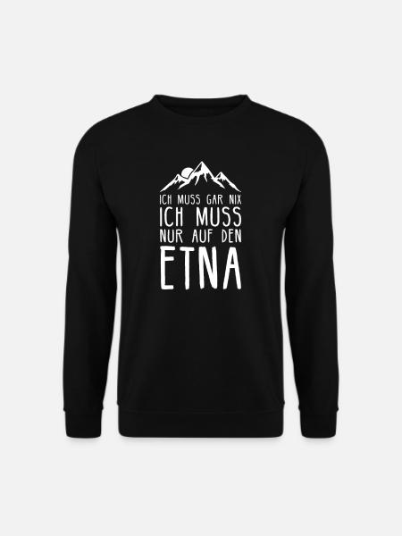 Etna I Berg in Italien für Wanderer - Unisex Pullover - Schwarz