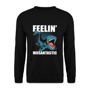 Feelin' Mosantastic Prehistoric Mosasaurus - Sweat-shirt Unisexe - noir - Devant - Alina (178cm) & Michal (187cm)