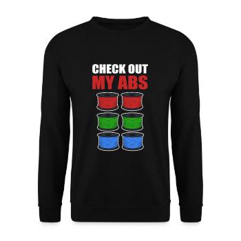Check Out My ABS 3D Printing 3D Printer Lover - Unisex Sweatshirt - black - Front - Alina (178cm) & Michal (187cm)
