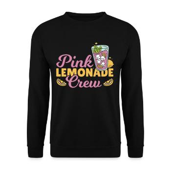 Pink Lemonade Crew Lemonde Stand Lemon Juice Boss - Sweat-shirt Unisexe - noir - Devant - Alina (178cm) & Michal (187cm)