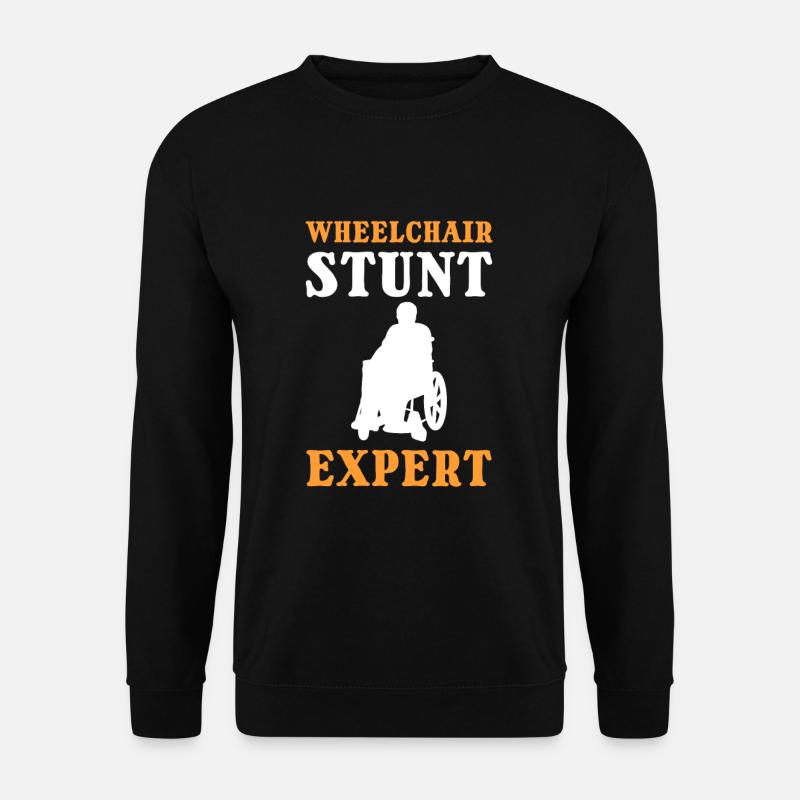 Wheelchair Stunt Expert Paraplegic Amputee - Unisex Sweatshirt - black