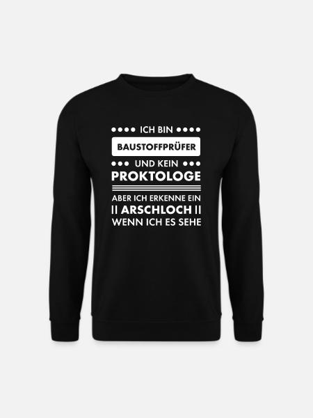 Baustoffprüfer I Materialprüfung Motiv für - Unisex Pullover - Schwarz