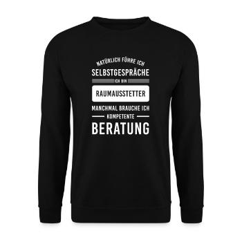 Raumausstatter I Handwerker Gestaltung Motiv für - Unisex Pullover - Schwarz - Vorne - Alina (178cm) & Michal (187cm)