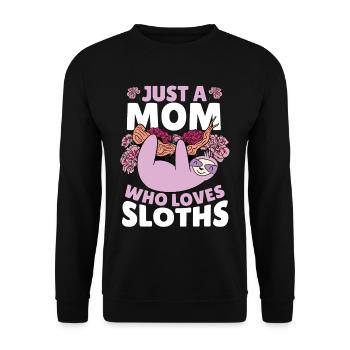 Juste une maman qui aime les paresseux Paresseux Maman - Sweat-shirt Unisexe - noir - Devant - Alina (178cm) & Michal (187cm)