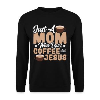 Juste une maman qui aime le café et Jésus - Sweat-shirt Unisexe - noir - Devant - Alina (178cm) & Michal (187cm)