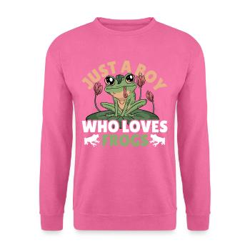 Juste un garçon qui aime les grenouilles Frog Lover - Sweat-shirt Unisexe - rose - Devant