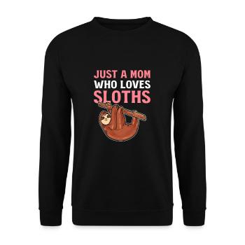 Juste une maman qui aime les paresseux Paresseux Maman - Sweat-shirt Unisexe - noir - Devant - Alina (178cm) & Michal (187cm)