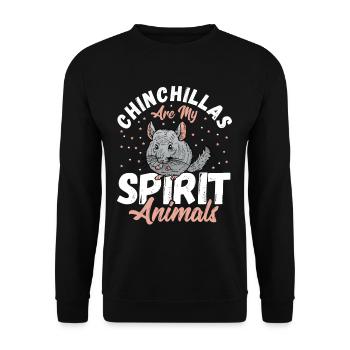 Chinchillas Are My Spirit Animals Chinchilla - Unisex Sweatshirt - black - Front - Alina (178cm) & Michal (187cm)