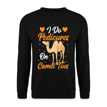 Je fais des pédicures sur des orteils de chameau Camels Pédicure Ongle - Sweat-shirt Unisexe - noir - Devant - Alina (178cm) & Michal (187cm)
