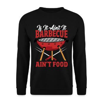 Grillen Grill BBQ Grillparty Bier Koch Griller Fle - Unisex Pullover - Schwarz - Vorne - Alina (178cm) & Michal (187cm)
