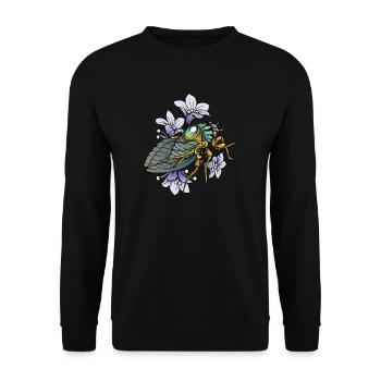 Zikade I Insektenforscher Insekten Motiv für - Unisex Pullover - Schwarz - Vorne - Alina (178cm) & Michal (187cm)