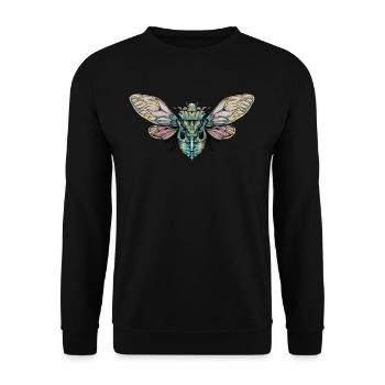 Zikade I Insektenforscher Insekten Motiv für - Unisex Pullover - Schwarz - Vorne - Alina (178cm) & Michal (187cm)