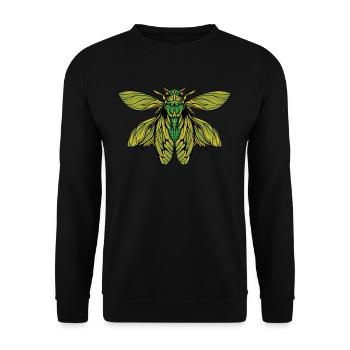 Zikade I Insektenforscher Insekten Motiv für - Unisex Pullover - Schwarz - Vorne - Alina (178cm) & Michal (187cm)