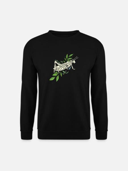 Grashüpfer I Zikade Insekten Motiv für - Unisex Pullover - Schwarz