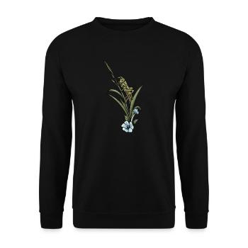 Grashüpfer I Zikade Insekten Motiv für - Unisex Pullover - Schwarz - Vorne - Alina (178cm) & Michal (187cm)