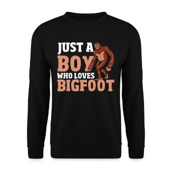 Bigfoot Sasquatch Yeti Believe Monster Myth Legend - Unisex Pullover - Schwarz - Vorne - Alina (178cm) & Michal (187cm)