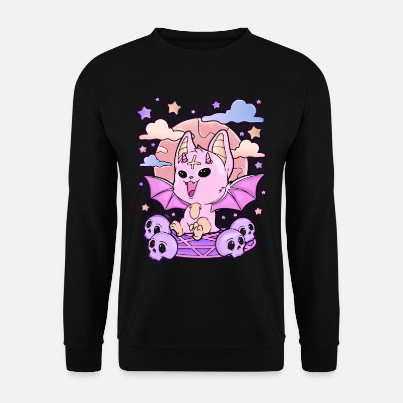 Pastel Goth Gruseliges Geschenk Creepy Kawaii - Unisex Pullover - Schwarz