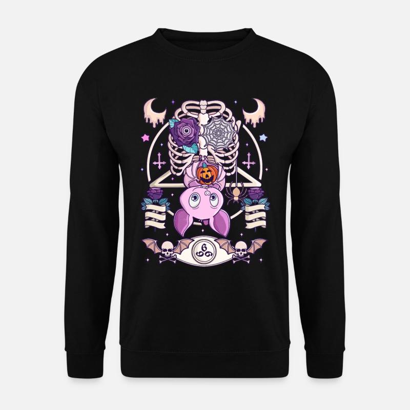 Horror Halloween Creepy Kawaii Pastel Goth - Unisex Pullover - Schwarz