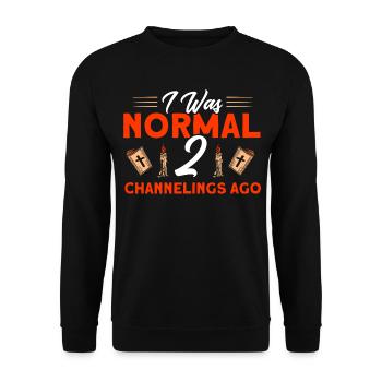 Haunted House Ghost Hunter Ghost Hunt Gift - Unisex Sweatshirt - black - Front - Alina (178cm) & Michal (187cm)